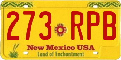 NM license plate 273RPB