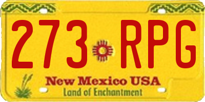 NM license plate 273RPG