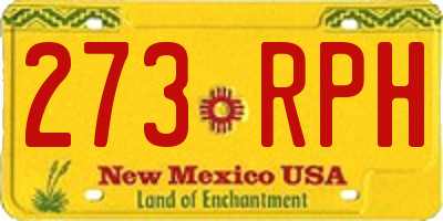 NM license plate 273RPH