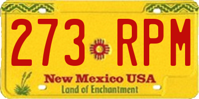 NM license plate 273RPM