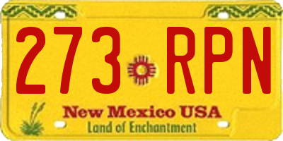 NM license plate 273RPN
