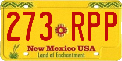 NM license plate 273RPP