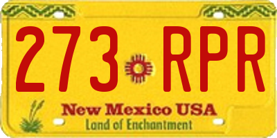 NM license plate 273RPR