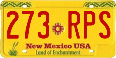 NM license plate 273RPS