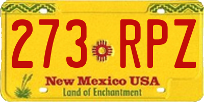 NM license plate 273RPZ