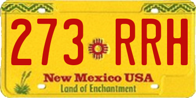 NM license plate 273RRH