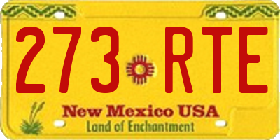 NM license plate 273RTE