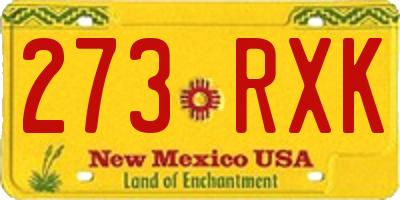 NM license plate 273RXK