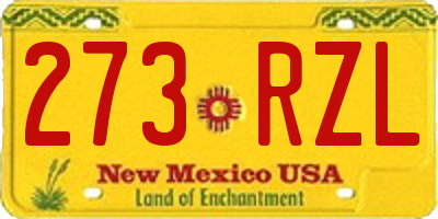 NM license plate 273RZL
