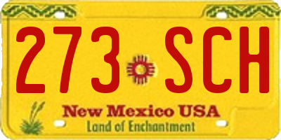 NM license plate 273SCH