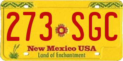 NM license plate 273SGC