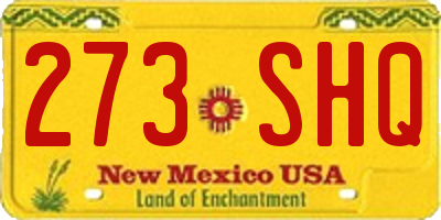 NM license plate 273SHQ