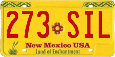 NM license plate 273SIL