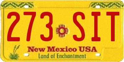 NM license plate 273SIT