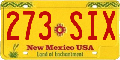 NM license plate 273SIX