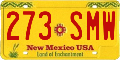 NM license plate 273SMW
