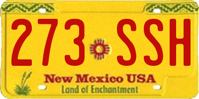 NM license plate 273SSH