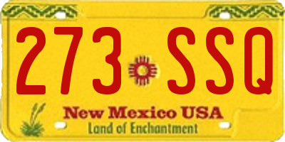 NM license plate 273SSQ