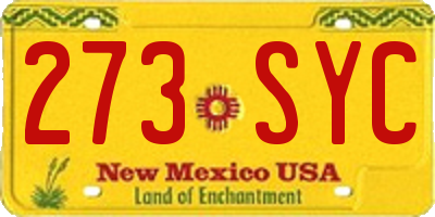 NM license plate 273SYC