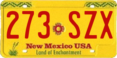 NM license plate 273SZX
