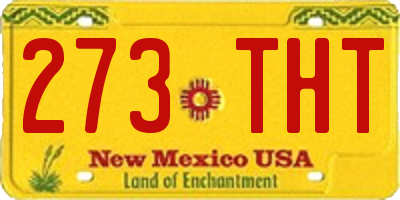NM license plate 273THT
