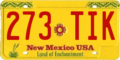 NM license plate 273TIK