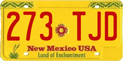 NM license plate 273TJD