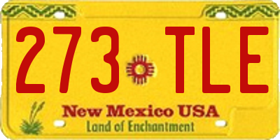 NM license plate 273TLE