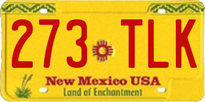 NM license plate 273TLK