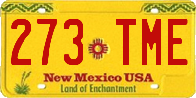 NM license plate 273TME