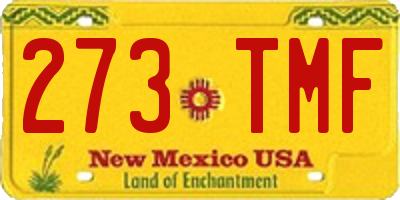 NM license plate 273TMF