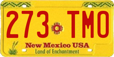 NM license plate 273TMO