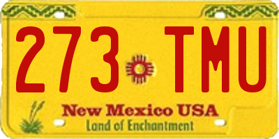 NM license plate 273TMU