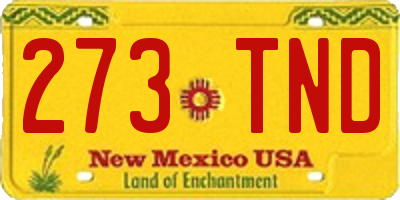 NM license plate 273TND