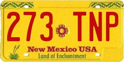 NM license plate 273TNP