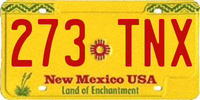 NM license plate 273TNX
