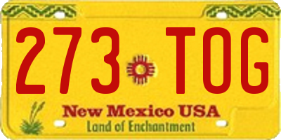 NM license plate 273TOG