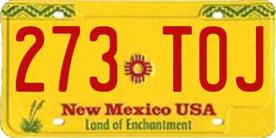 NM license plate 273TOJ