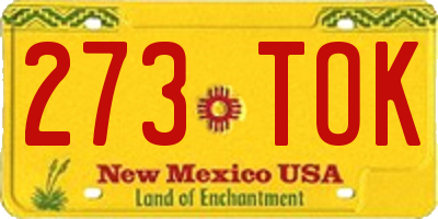 NM license plate 273TOK