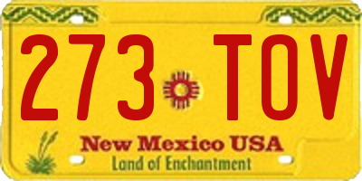 NM license plate 273TOV