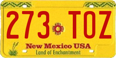 NM license plate 273TOZ