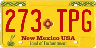 NM license plate 273TPG