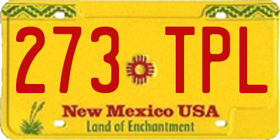 NM license plate 273TPL