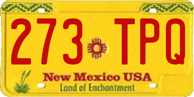 NM license plate 273TPQ