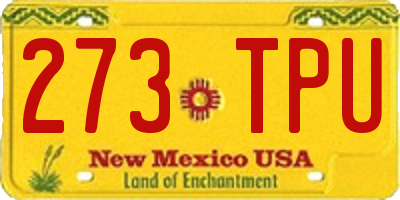 NM license plate 273TPU