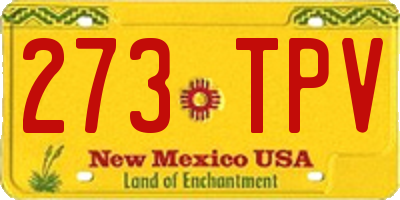 NM license plate 273TPV