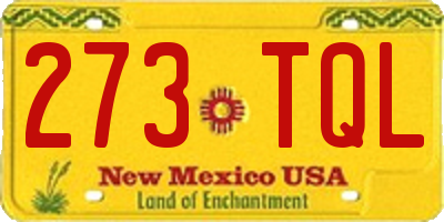 NM license plate 273TQL