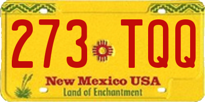 NM license plate 273TQQ