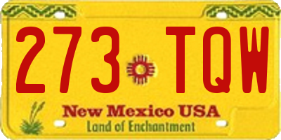 NM license plate 273TQW