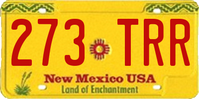NM license plate 273TRR